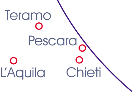 Il mare a nord-est, i monti a sud-ovest, al centro, sul versante orientale di una lunga e stretta penisola, attraversata dal 14° meridiano Est e dal 42° parallelo Nord, ecco la Terra d'Abruzzo. Attualmente niente di speciale in verità, è una delle tante, più o meno come ogni altra d'Italia: sovrapopolata e per questo motivo degradata tanto nel suo ambiente naturale che sociale. Auguri Abruzzo, fa del tuo meglio affinchè gli Abruzzesi si risveglino, la smettano di pensare solo ai soldi e tornino a spalancare il loro cuore alla poesia della vita!
